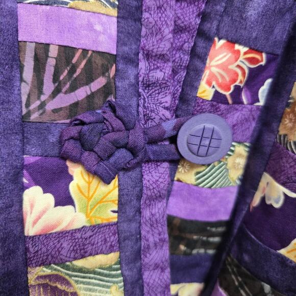 Rita Schultz-Blake Handmade Womens Patchwork Jacket in Purple Artsy Boho Cropped - Picture 3 of 11